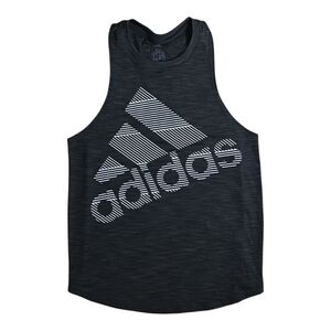 Adidas Black Performance Tank Top with Bold Logo